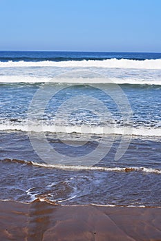 Hendaye France waves on the beach in summer