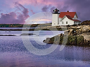 Hendricks Head Lighthouse in Maine, USA