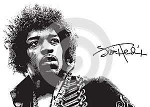 Jimi Hendrix vector illustration