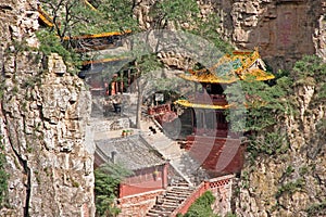 Heng shan monastery in Shanxi Province near Datong, China