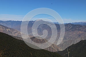 Hengduan Mountains in the distance