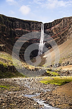 hengifoss waterfall, iceland