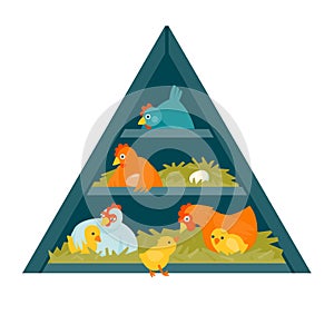 Henhouse triangle vector illustration