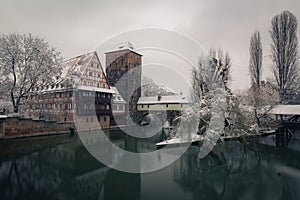 Henkersteg in Nuremberg during winter