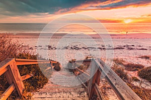 Henley Beach boardwalk at sunset