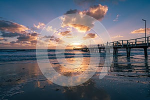 Henley beach jetty at sunset, Adelaide, South Australia