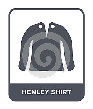 henley shirt icon in trendy design style. henley shirt icon isolated on white background. henley shirt vector icon simple and