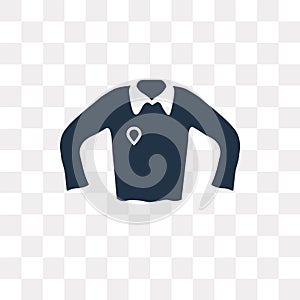 Henley shirt vector icon isolated on transparent background, Hen