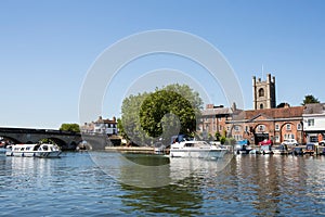 Skyline Of Henley On Thames In Oxfordshire UK With River Thames photo