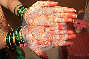 Henna on the both handa