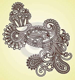 Henna Design Element