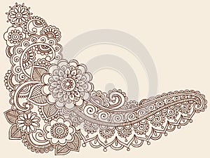 Henna Mehndi Doodle Vector Design Elements