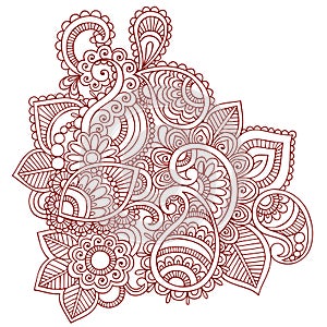 Henna Mehndi Paisley Doodle Design