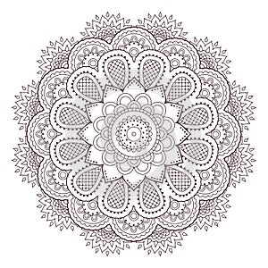 Henna paisley mehndi tattoo doodle seamless vector pattern