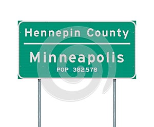 Hennepin County and Minneapolis City road sign