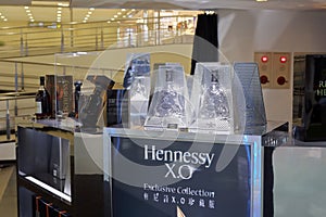 Hennessy xo counter in the shop of taipei