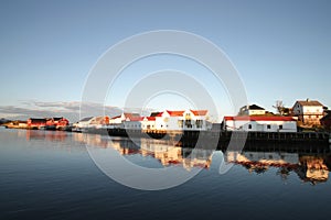 Henningsvaer's end of summer's mirrors