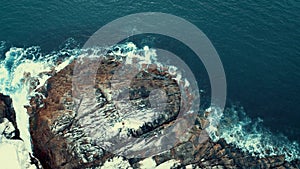 HenningsvÃ¦r coastline drone shot