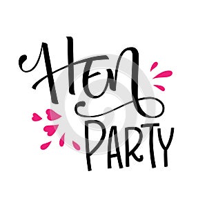 HenParty modern calligraphy and lettering for cards, prints, t-shirt design