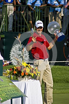 Henrik Stenson with Trophy & Sword