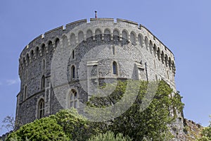 The Henry 3rd Tower located on the North West corner of the ancient Windsor Castle Royal residence in the town of Windsor in