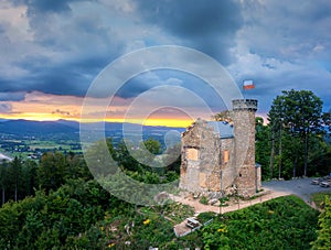 Henry Castle on Grodna in Lower Silesia, Poland