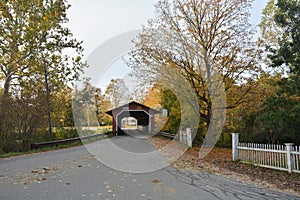 Henry Red Covered Bridge in Vermont.