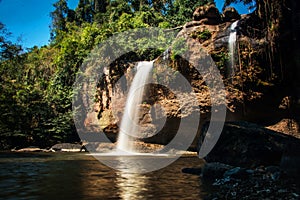 Heo Suwat water fall in Khao Yai National Park , Thailand