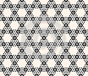 Heometric hexagon seamless pattern. Design for prints, decoration, gift paper.