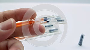 Heparin syringes in the laboratory