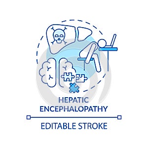 Hepatic encephalopathy concept icon