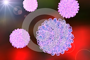 Hepatitis B viruses illustration