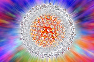 Hepatitis C virus illustration