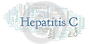 Hepatitis C word cloud, made with text only.