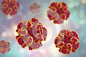 Hepatitis E virus molecular model photo