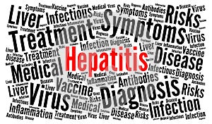 Hepatitis word cloud concept