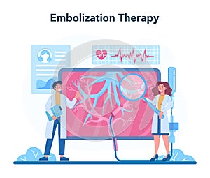 Hepatologist concept. Doctor make liver examination. Idea