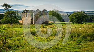 Hepburn Bastle on western slope of Hepburn Moor