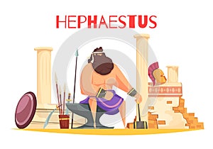 Hephaestus Cartoon Composition