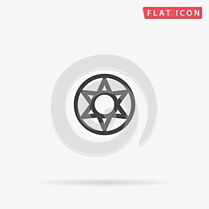 Heptagram flat vector icon