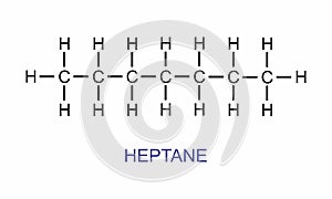 Heptane formula illustration