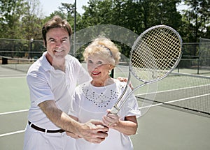 Her Tennis Lesson