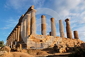 Hera (Juno) temple in Agrigento, Sicily, Italy photo