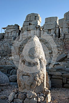 Herakles Statue behind Stone Thrones in Mount Nemrut