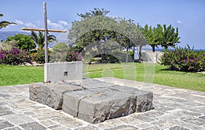 Heraklion, Crete / Greece. The grave of the famous greek writer and philosopher Nikos Kazantzakis