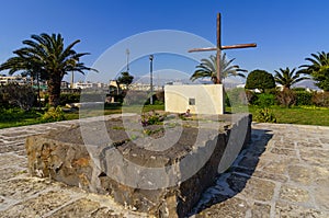 Heraklion, Crete Island / Greece. The tomb of the famous greek writer and philosopher Nikos Kazantzakis