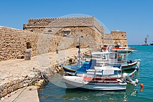 Heraklion harbour and castle. Crete, Greece photo