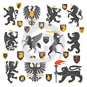 Heraldic Animals And Elements