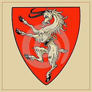 Heraldic beast on shield