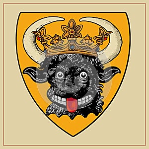 Heraldic beast on shield